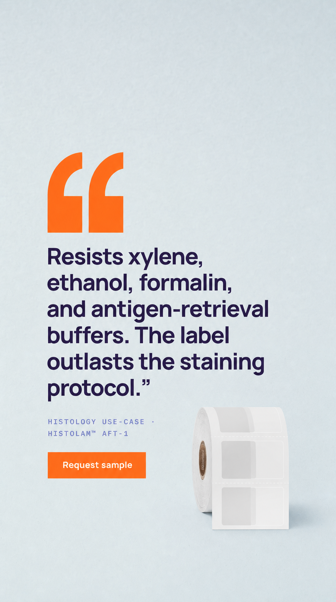 Pathology lab use case quote card